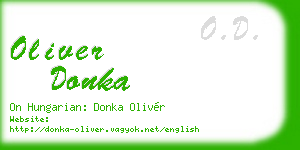 oliver donka business card